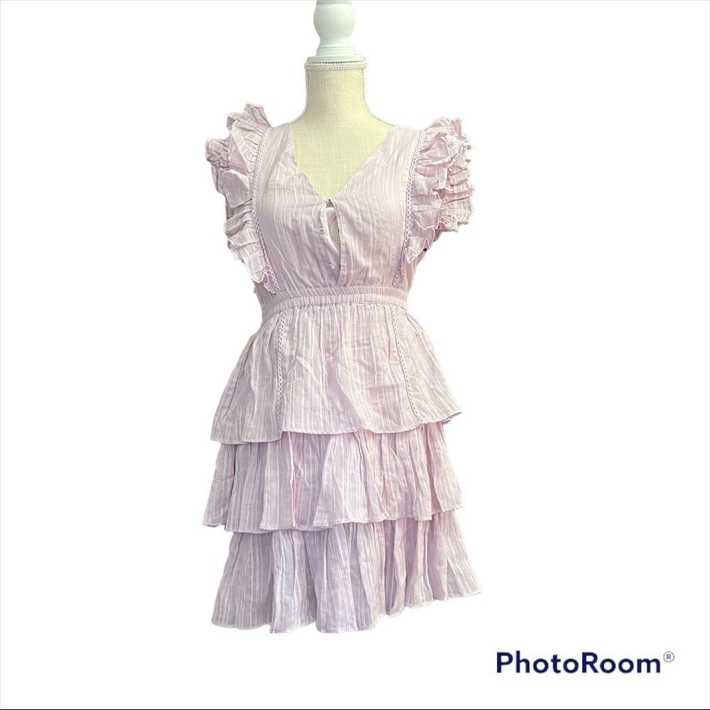 House of Harlow 1960 ruffle lavender dress